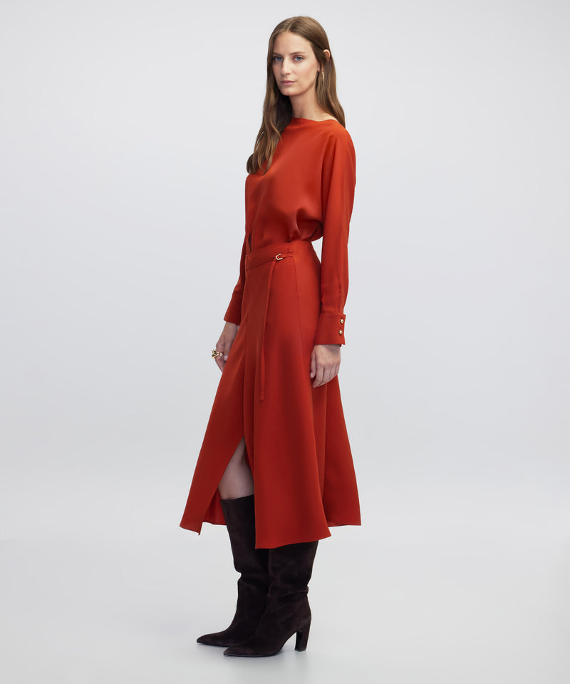 Ipekyol Buckle Skirt Brick