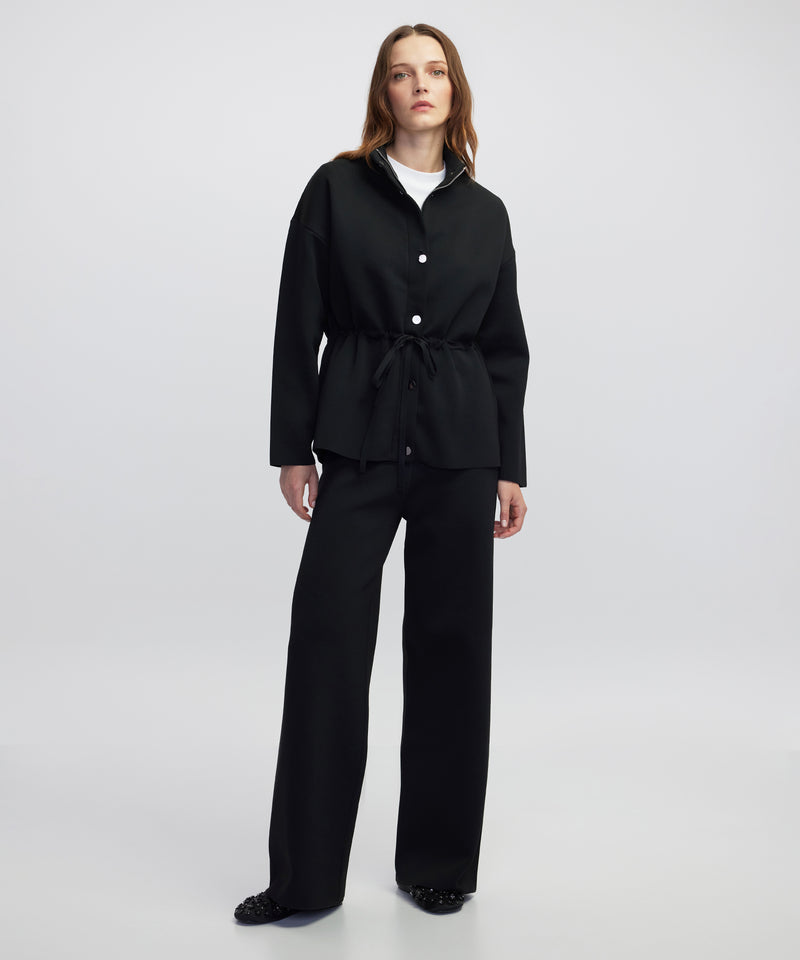 Ipekyol Adjustable Waist Knit Jacket Black