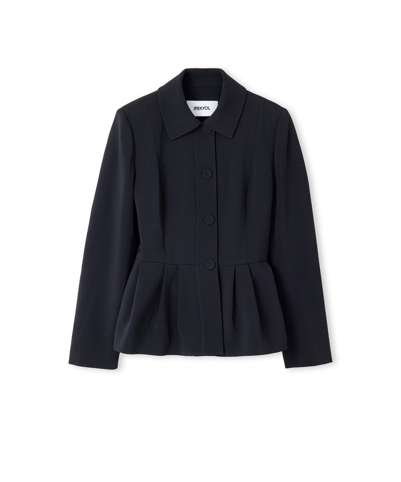 Ipekyol Pleated Peplum Jacket Black