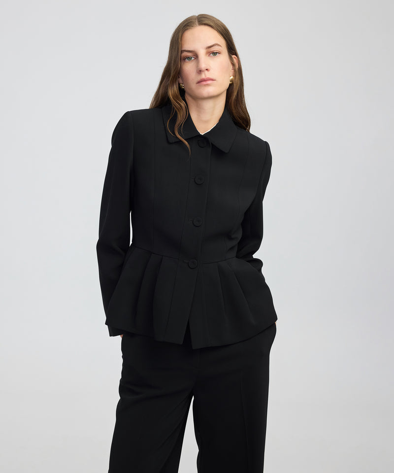 Ipekyol Pleated Peplum Jacket Black