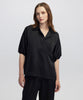 Ipekyol Knitwear Mix Polo Collar Blouse Black