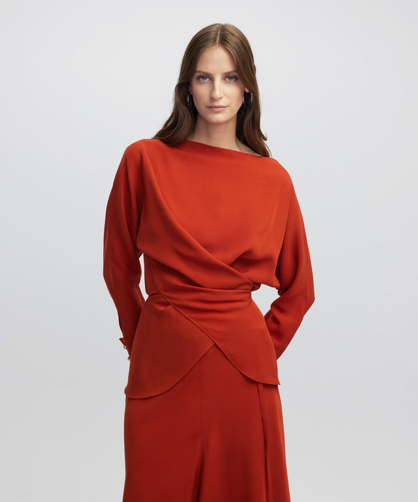 Ipekyol Basic Blouse With Tied Detail Brick