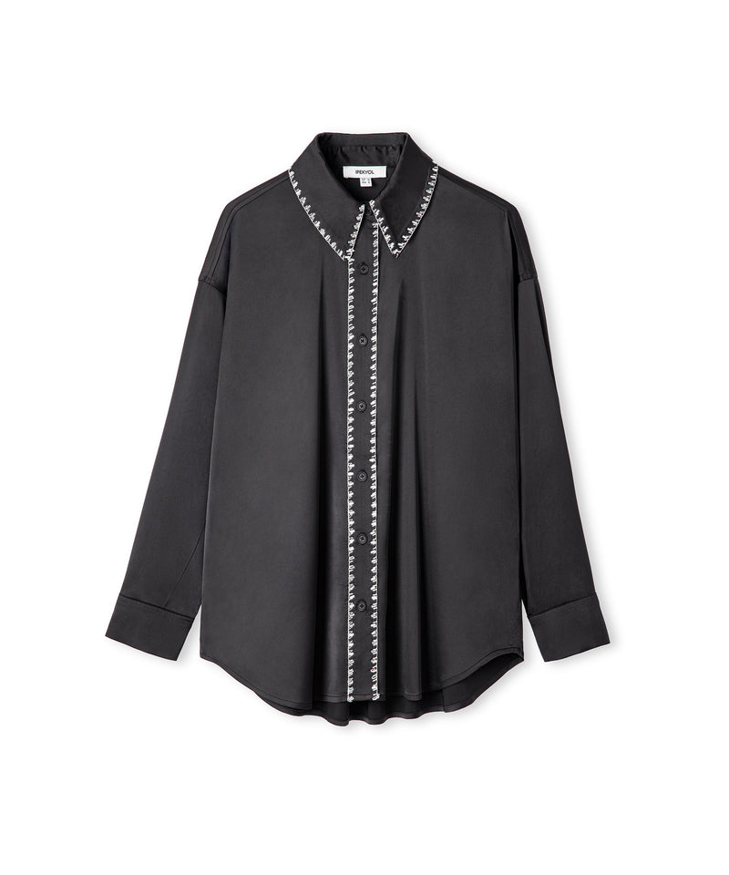 Ipekyol Strass-Trim Blouse Black