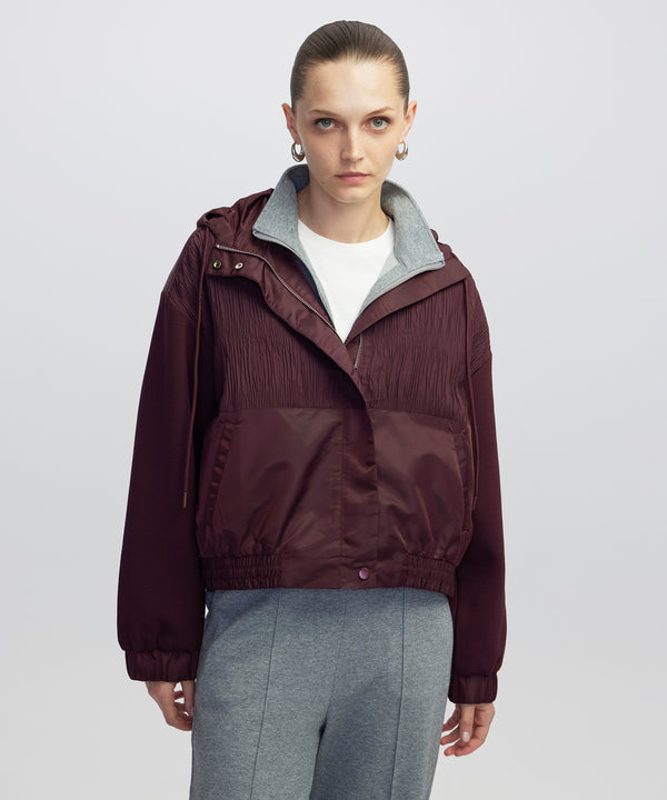 Ipekyol Mixed Media Coat Bordoux