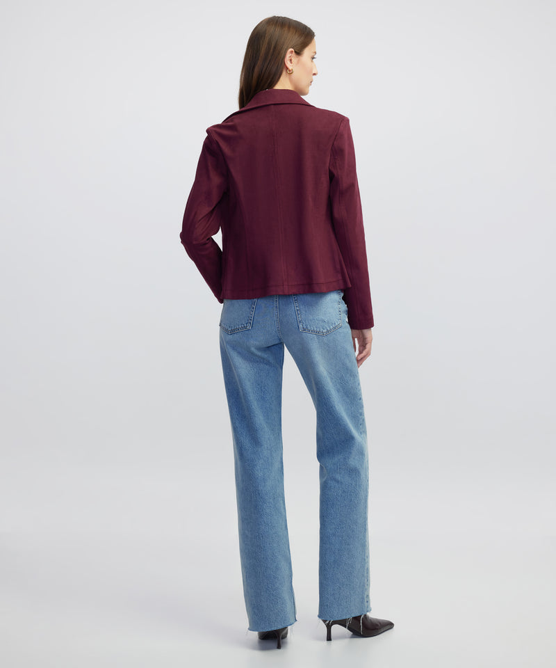 Ipekyol Suede-Effect Coat Bordoux