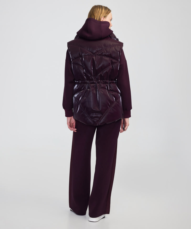 Ipekyol High-Collar Puffer Vest Dark Purple