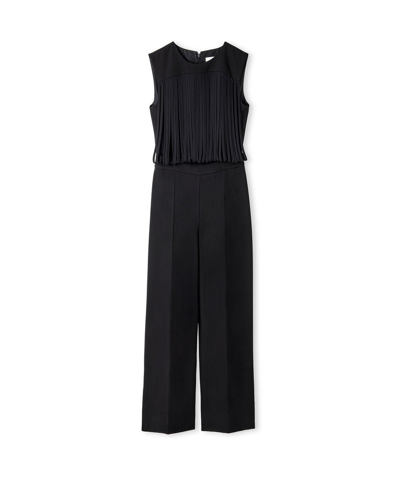 Ipekyol Draped Strip Jumpsuit Black