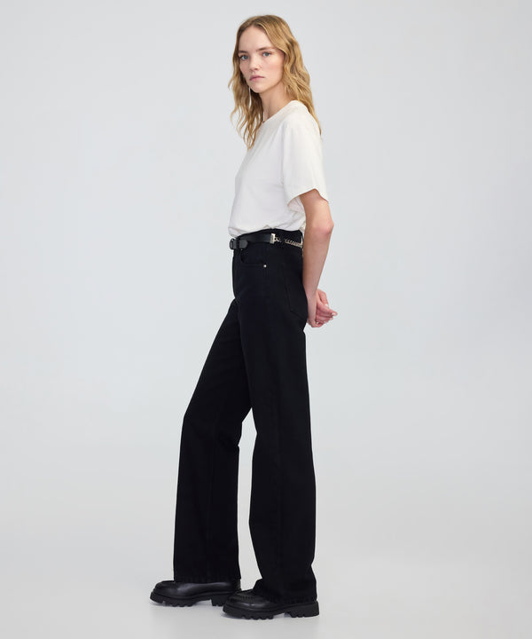 Ipekyol Belted Wide-Leg Jeans Black