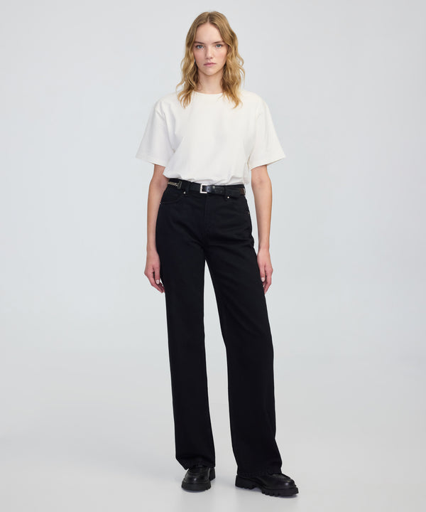 Ipekyol Belted Wide-Leg Jeans Black