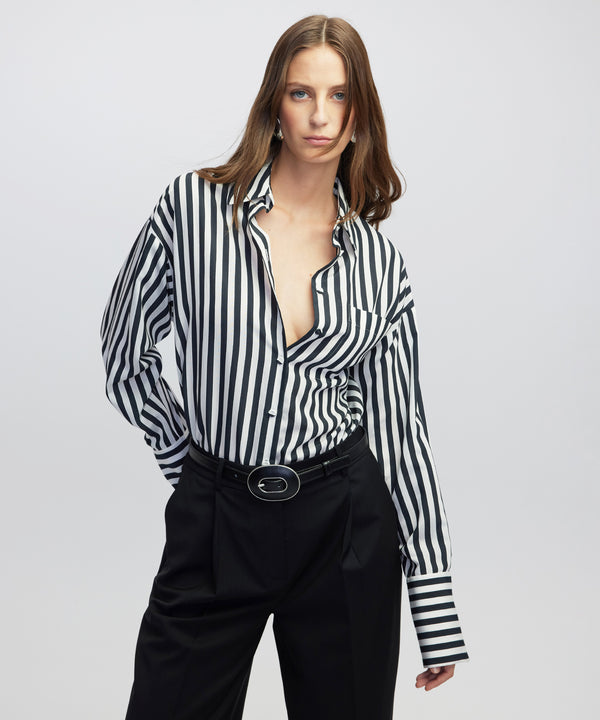 Ipekyol Stripe Shirt Black