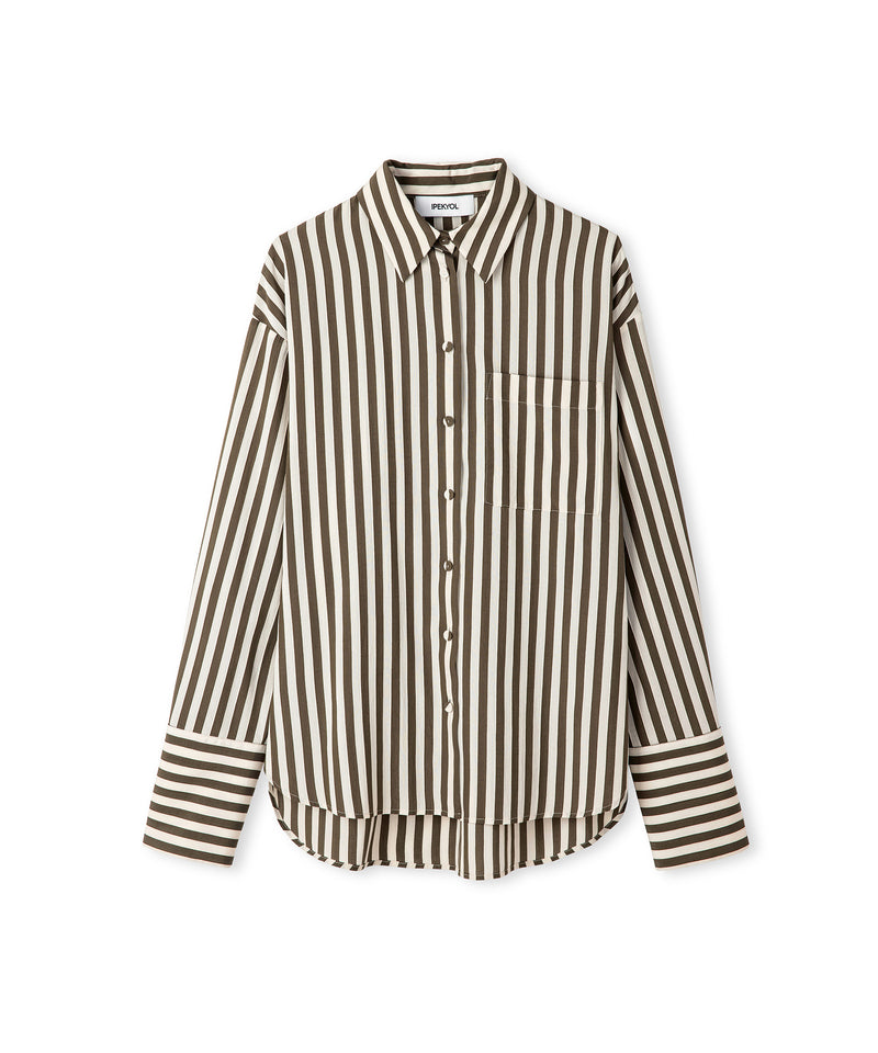 Ipekyol Stripe Shirt Light Khaki
