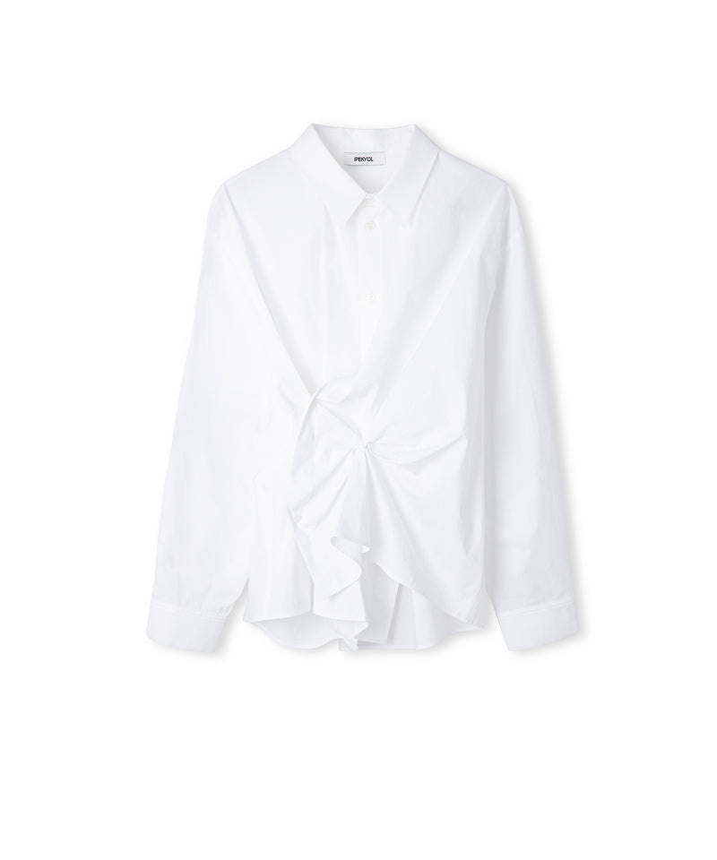 Ipekyol Asymmetric Poplin Shirt White