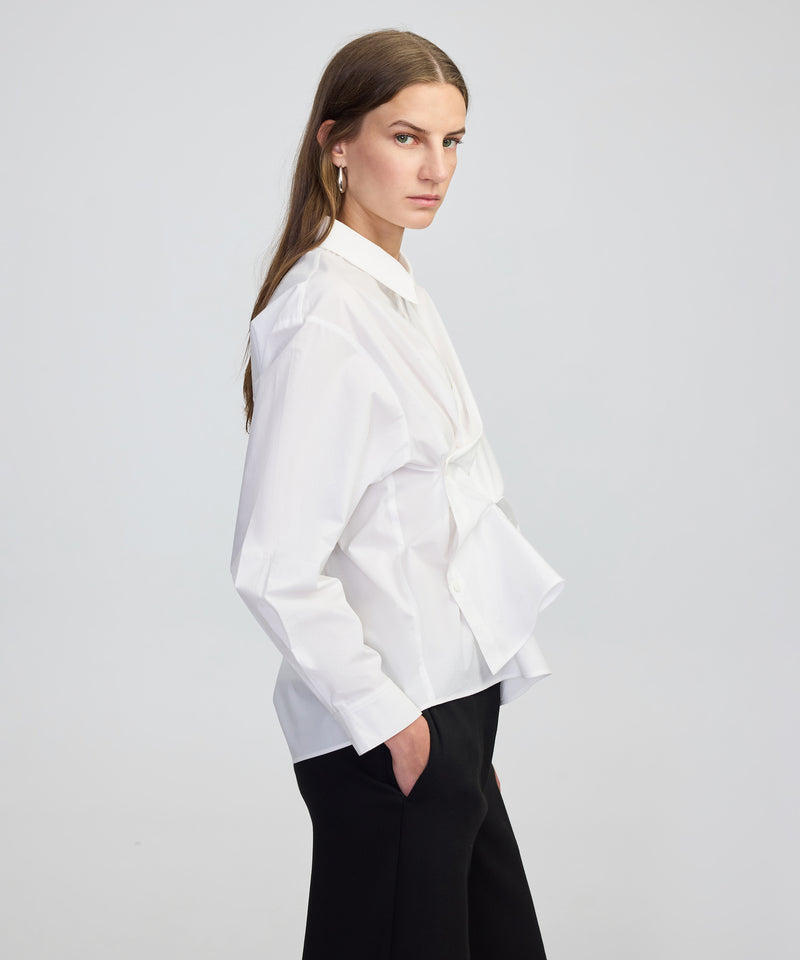 Ipekyol Asymmetric Poplin Shirt White