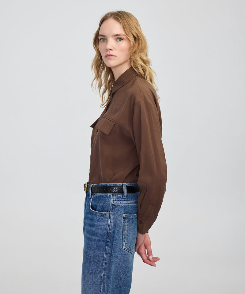 Ipekyol Flap Pocket Shirt Brown