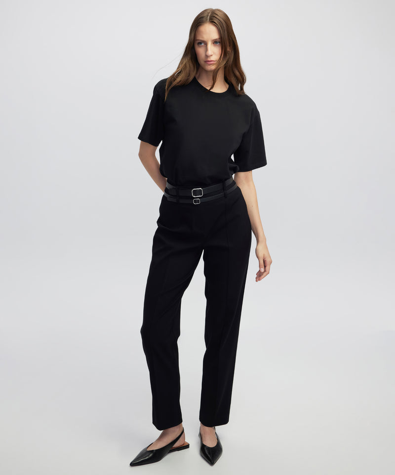 Ipekyol Crew Neck Basic T-Shirt Black