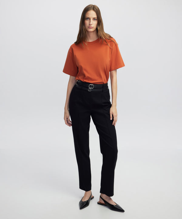 Ipekyol Crew Neck Basic T-Shirt Brick