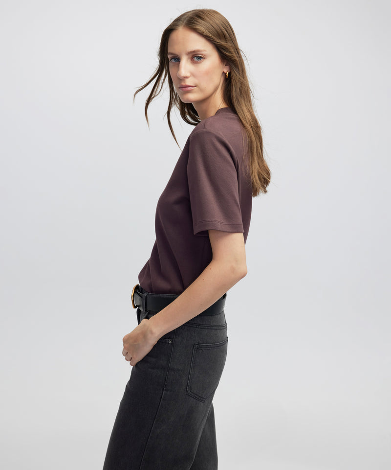 Ipekyol Relaxed Fit Basic T-Shirt Bordoux