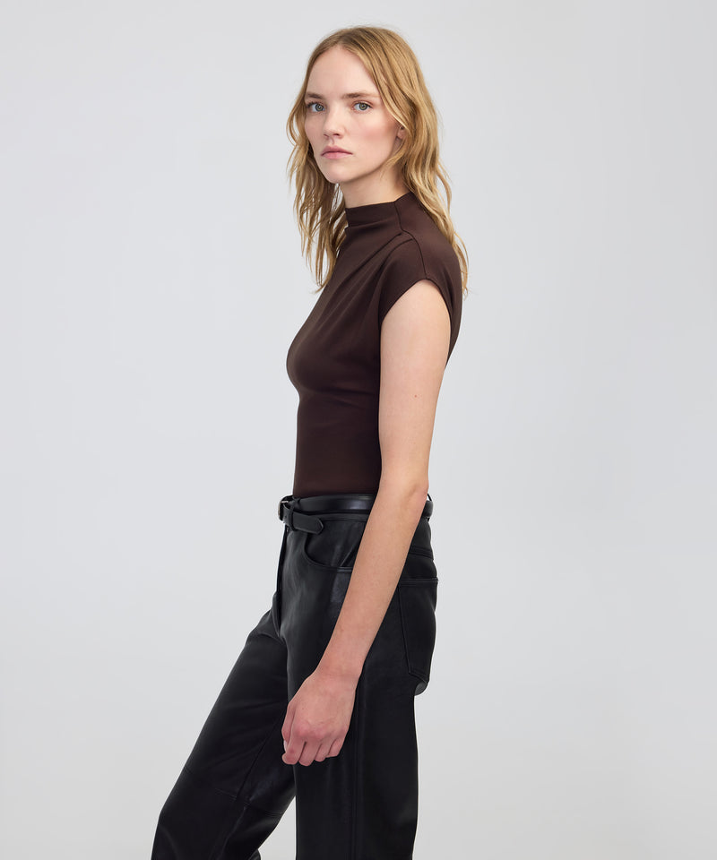 Ipekyol High Neck Bodysuit Brown