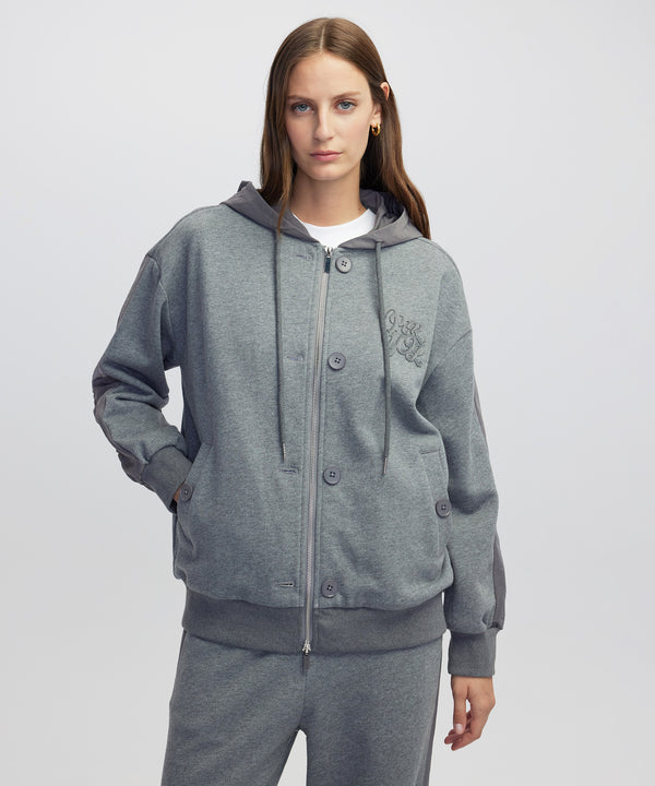 Ipekyol Monogram Patch Sweatshirt Grey Melange