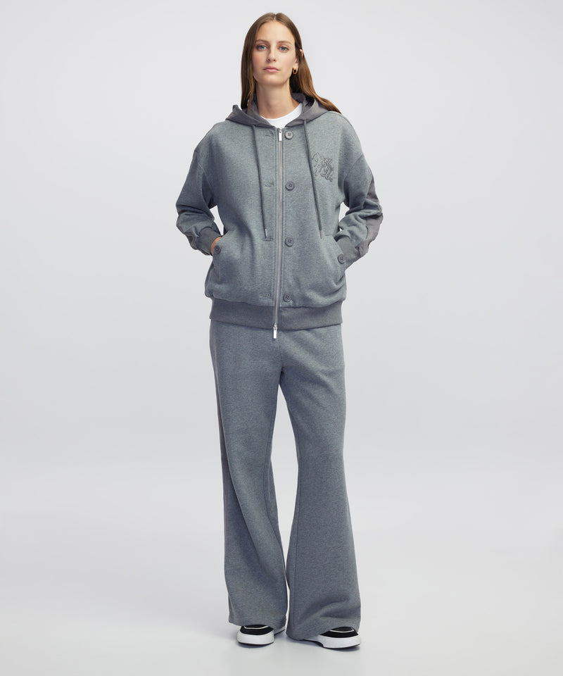 Ipekyol Monogram Patch Sweatshirt Grey Melange