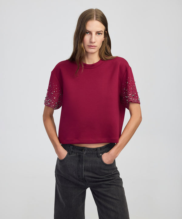 Ipekyol Embellished Sweatshirt Burgundy
