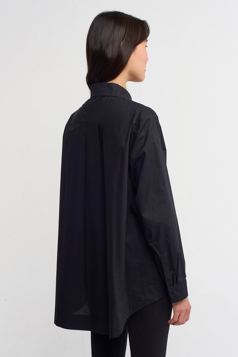 NU Single Pocket Solid Shirt Black