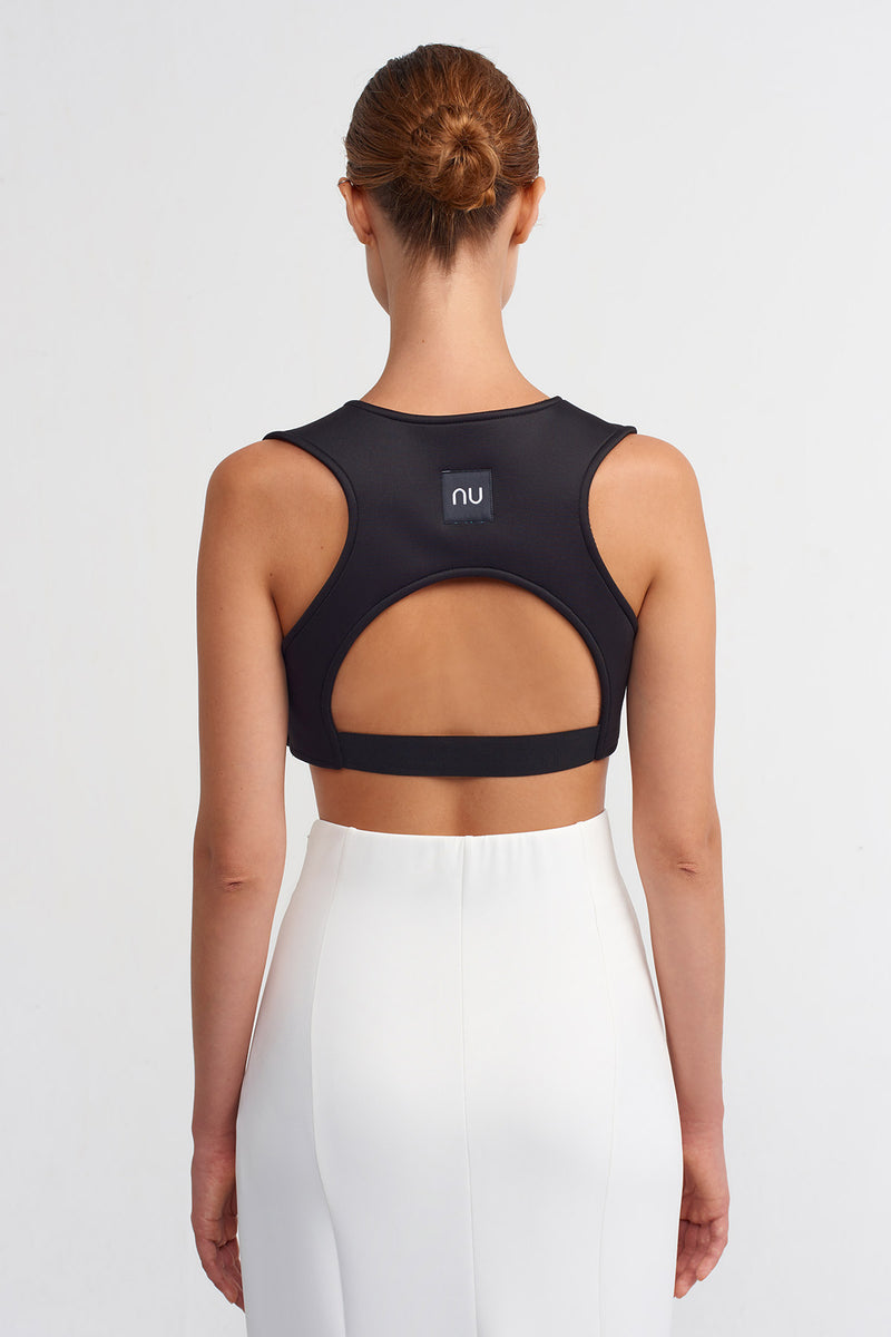 NU Sleeveless Crop Top Black