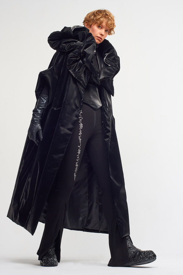 NU Shiny Long Jacket Black