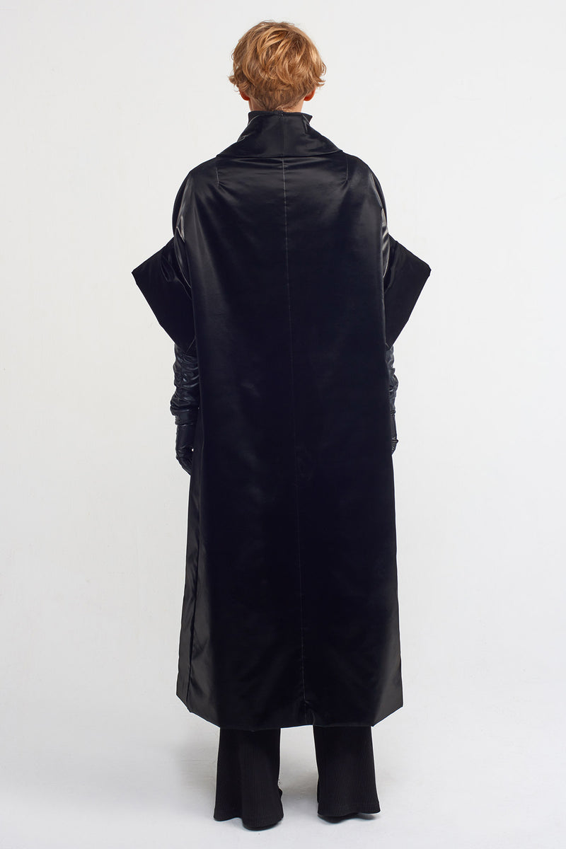 NU Shiny Long Jacket Black