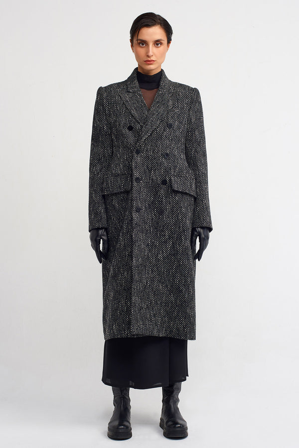 NU Textured Chic Coat Anthracite