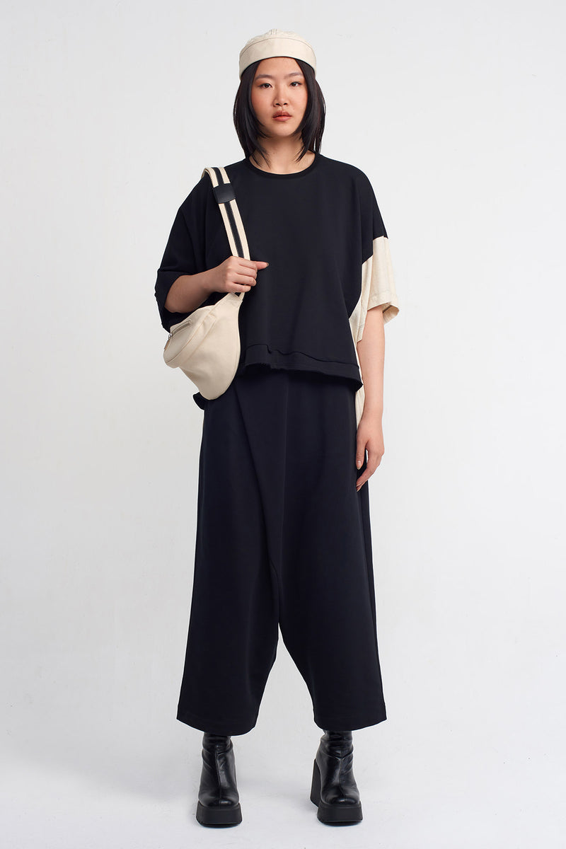 NU Double-Fabric T-Shirt Natural/Black