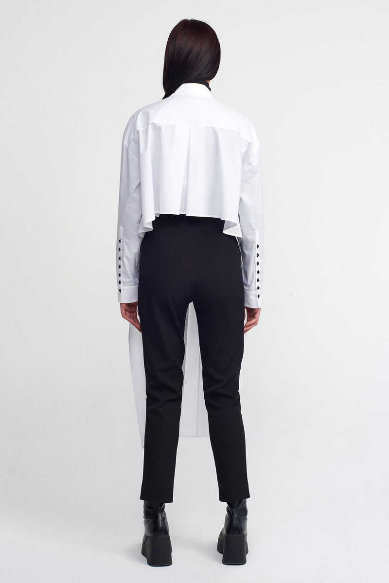 NU Long Front Short Back Shirt Off White