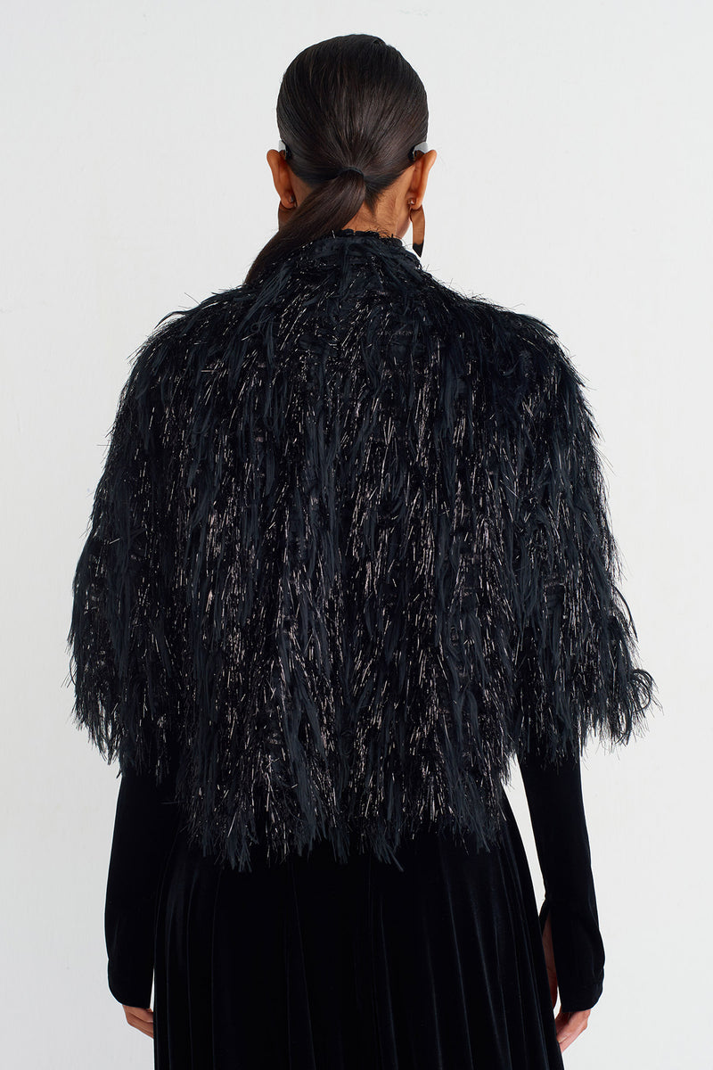 NU Plush Chic Crop Top Black