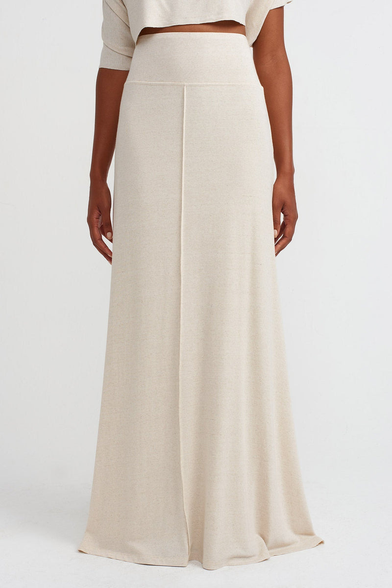 NU High-Waisted Maxi Skirt Natural