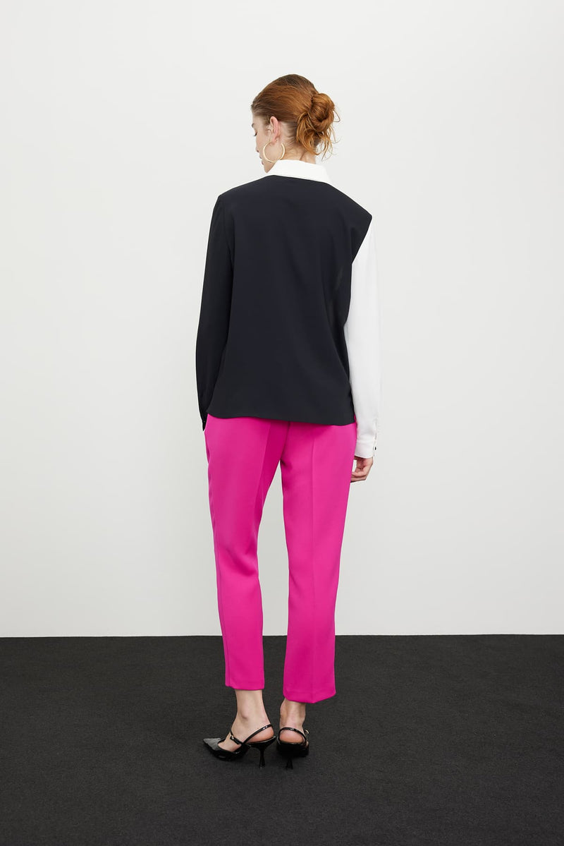 Roman Two-Tone Crepe Shirt Multi Color