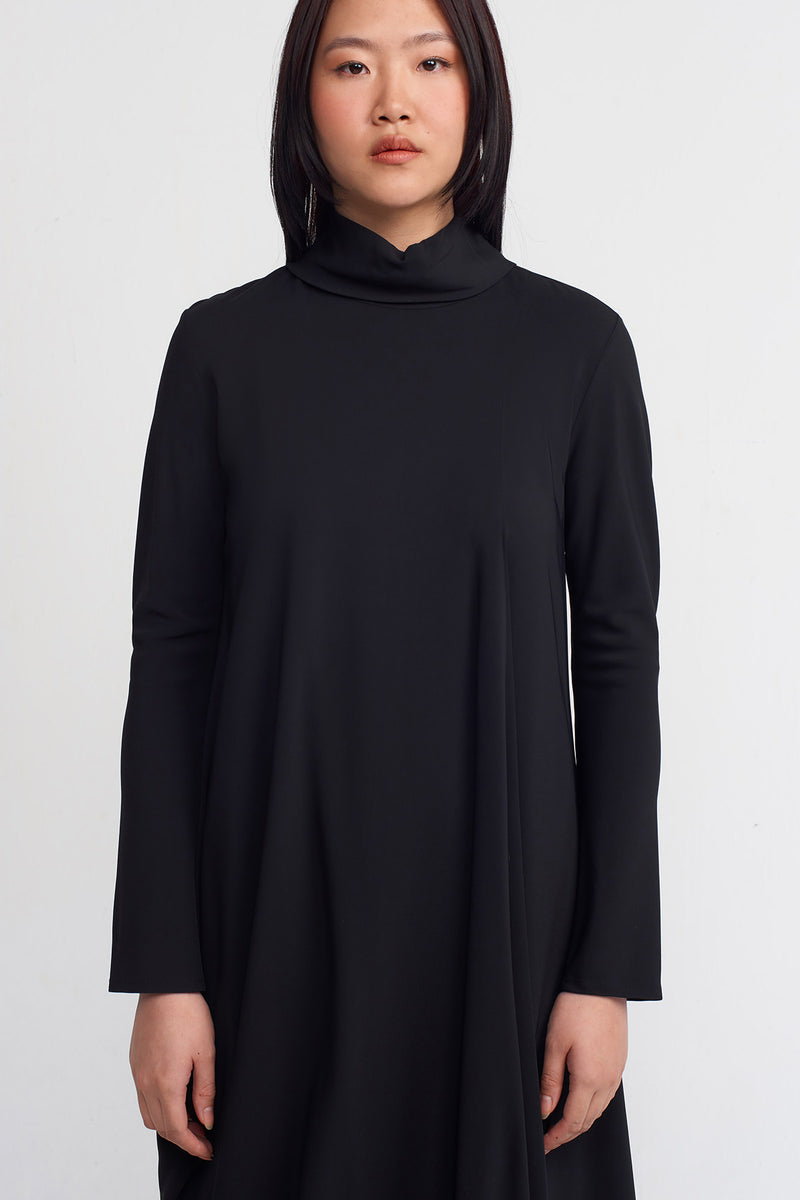 NU Draped Jersey Dress Black