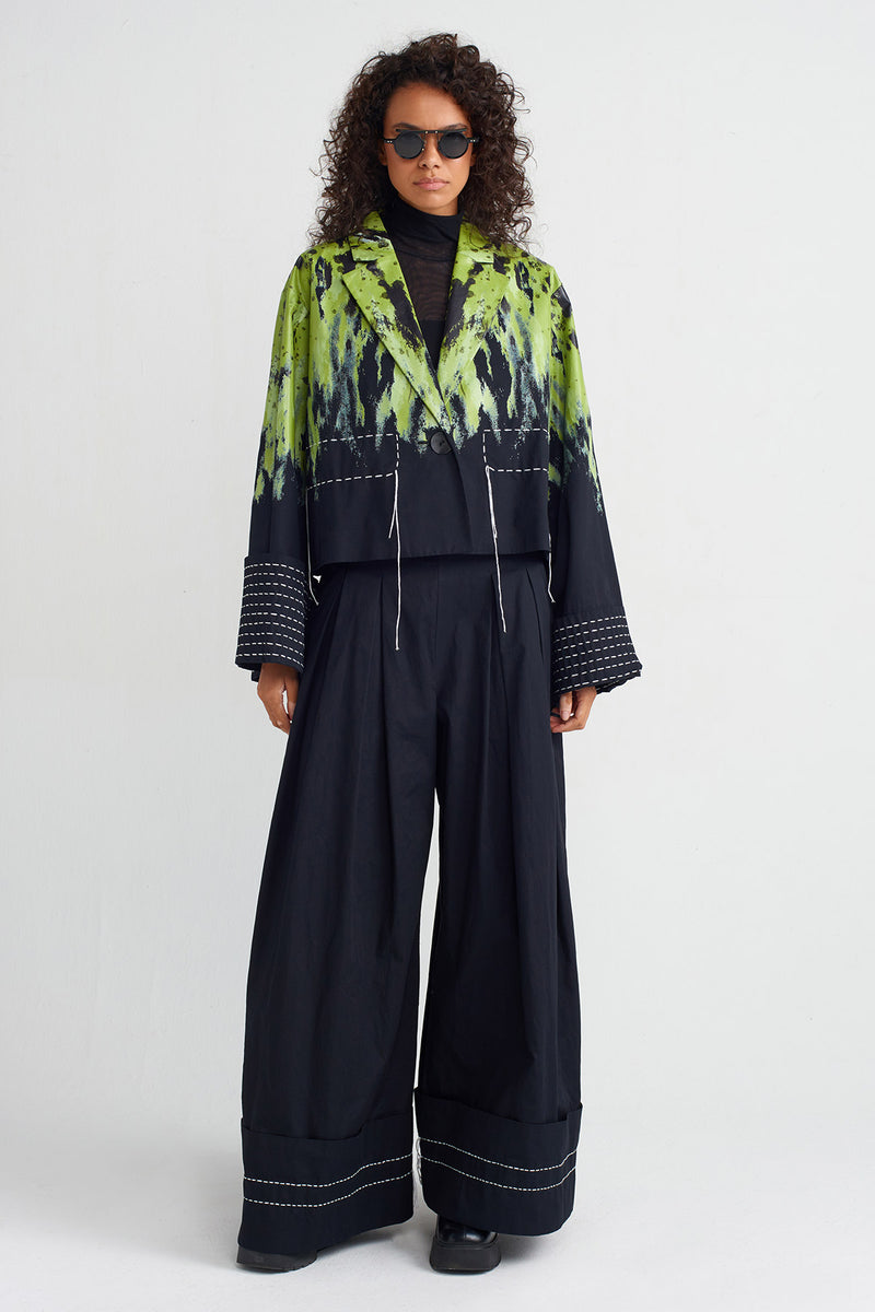 NU Printed And Embroidered Jacket Multi Color