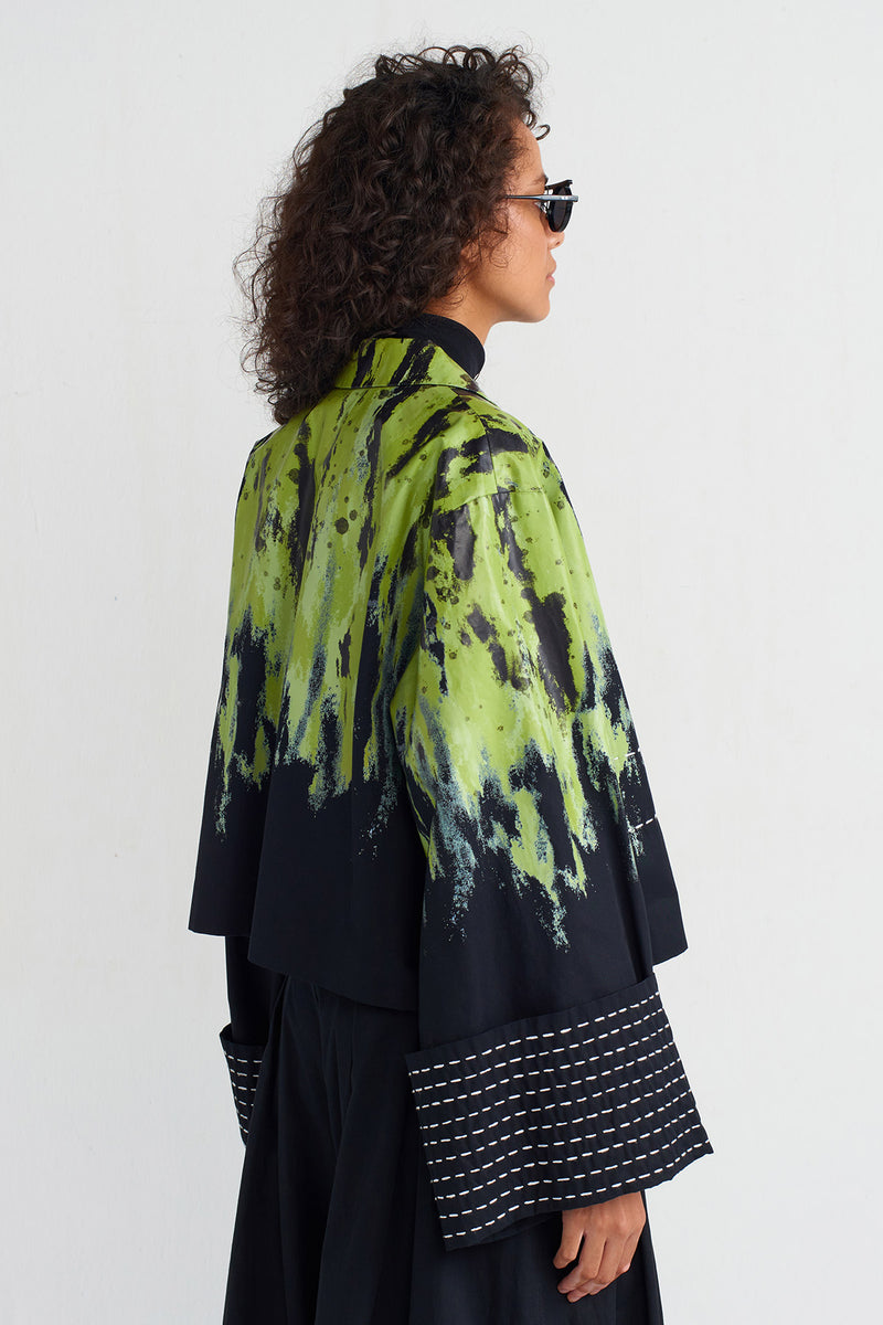 NU Printed And Embroidered Jacket Multi Color