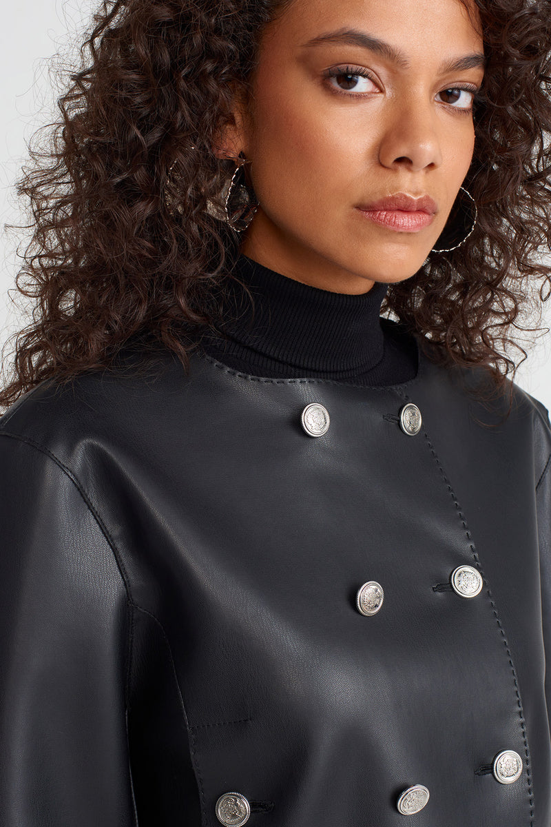 NU Stylish Leather Jacket Black