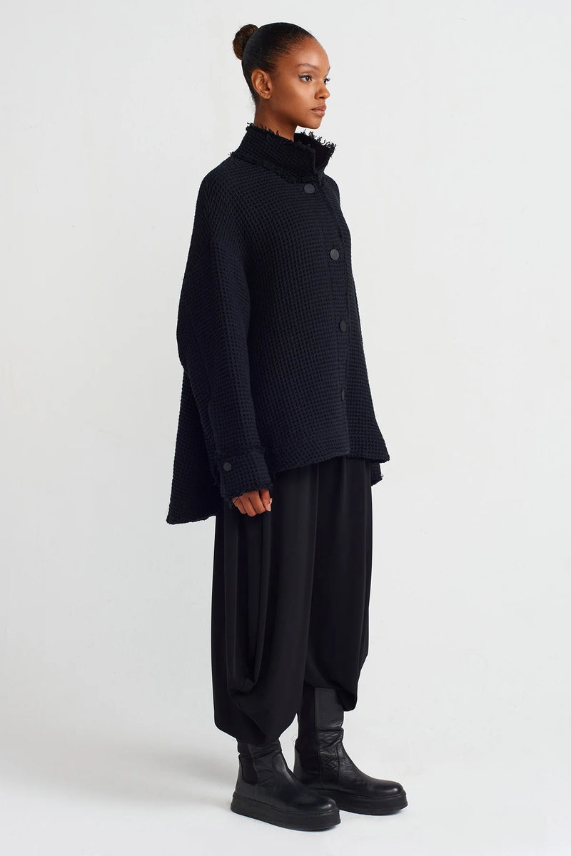 NU Textured Fabric Jacket Black