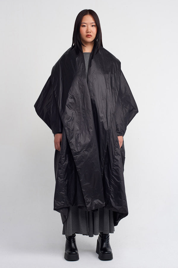 NU Long Stylish Windbreaker Black