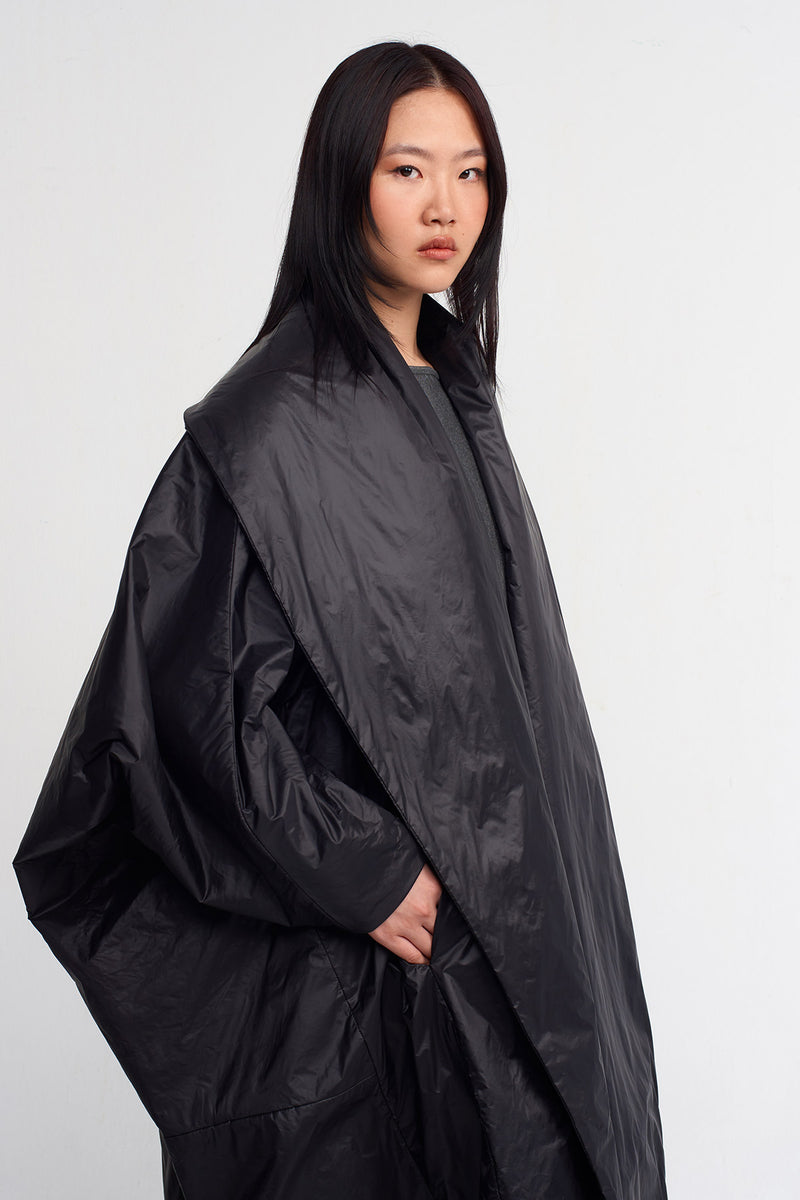 NU Long Stylish Windbreaker Black