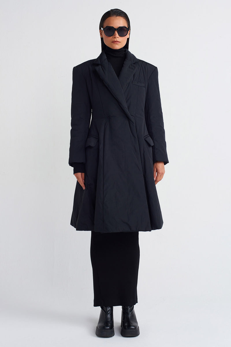 NU Fitted Puffer Jacket Black