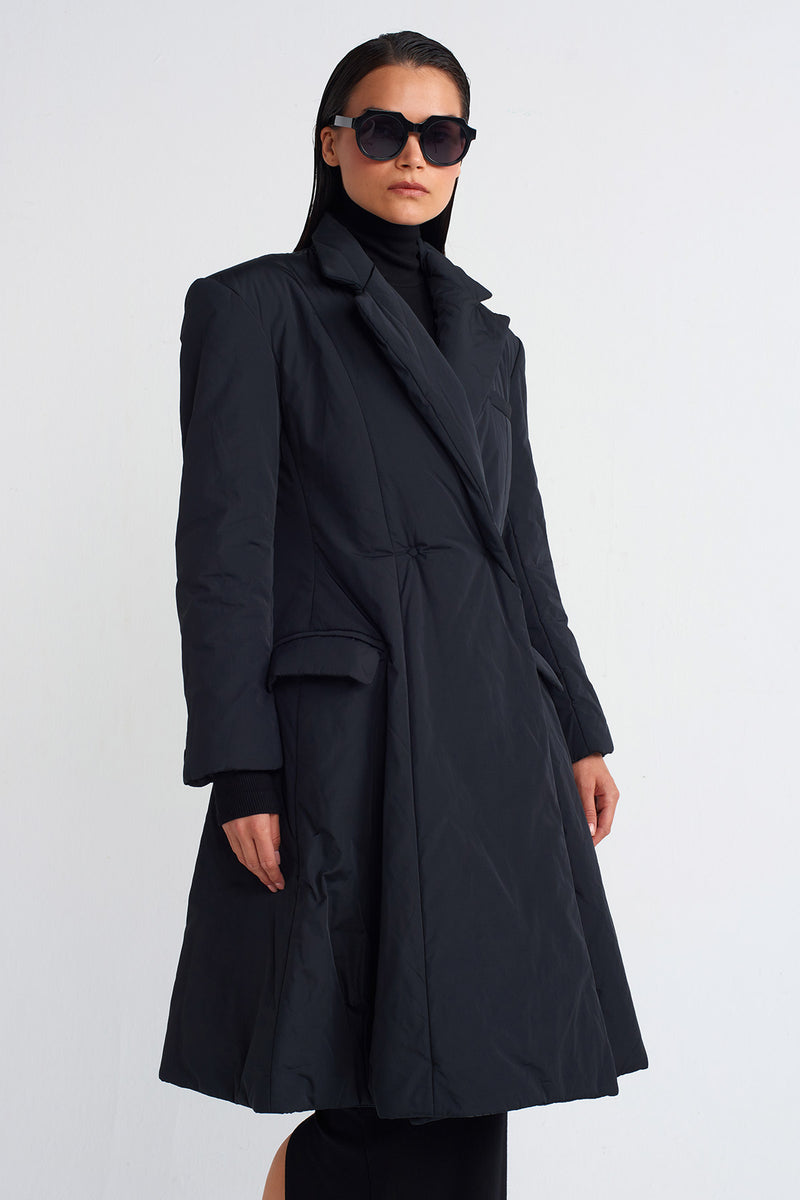 NU Fitted Puffer Jacket Black