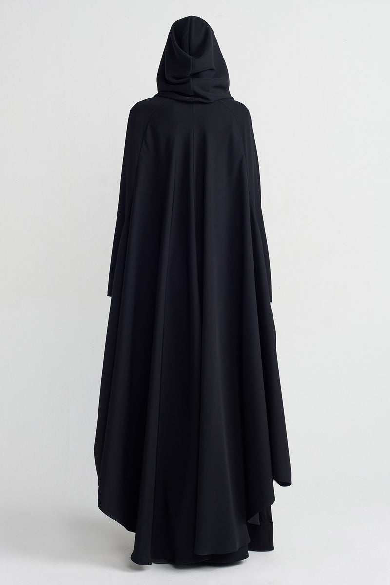 NU Hooded Cape Black