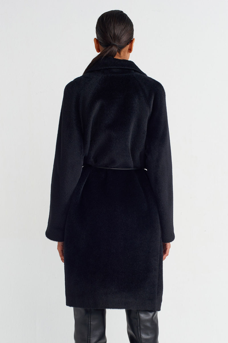 NU Soft Plush Chic Coat Black