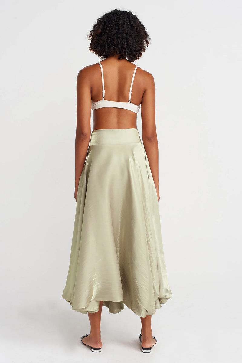 Nu Shiny Balloon Skirt Sand