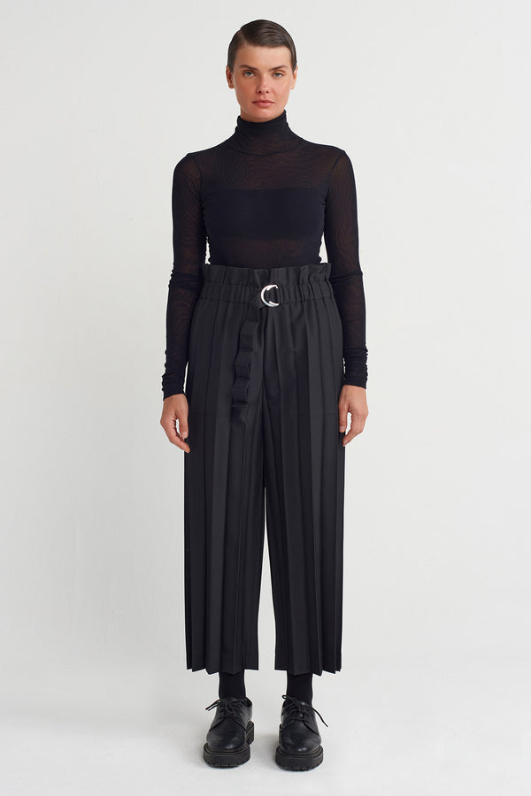 Nu Pleated Trousers Black