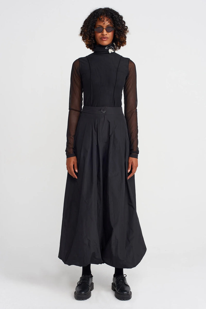 Nu Taffeta Balloon Trousers Black