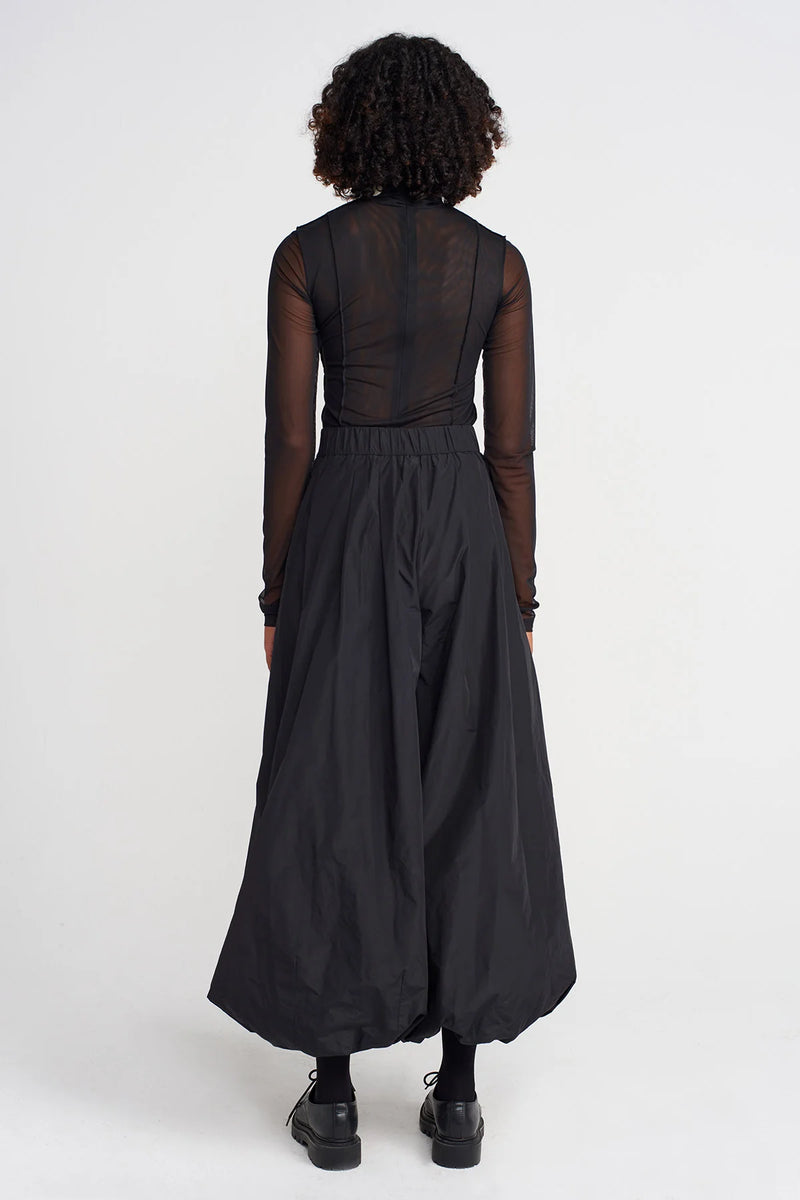 Nu Taffeta Balloon Trousers Black